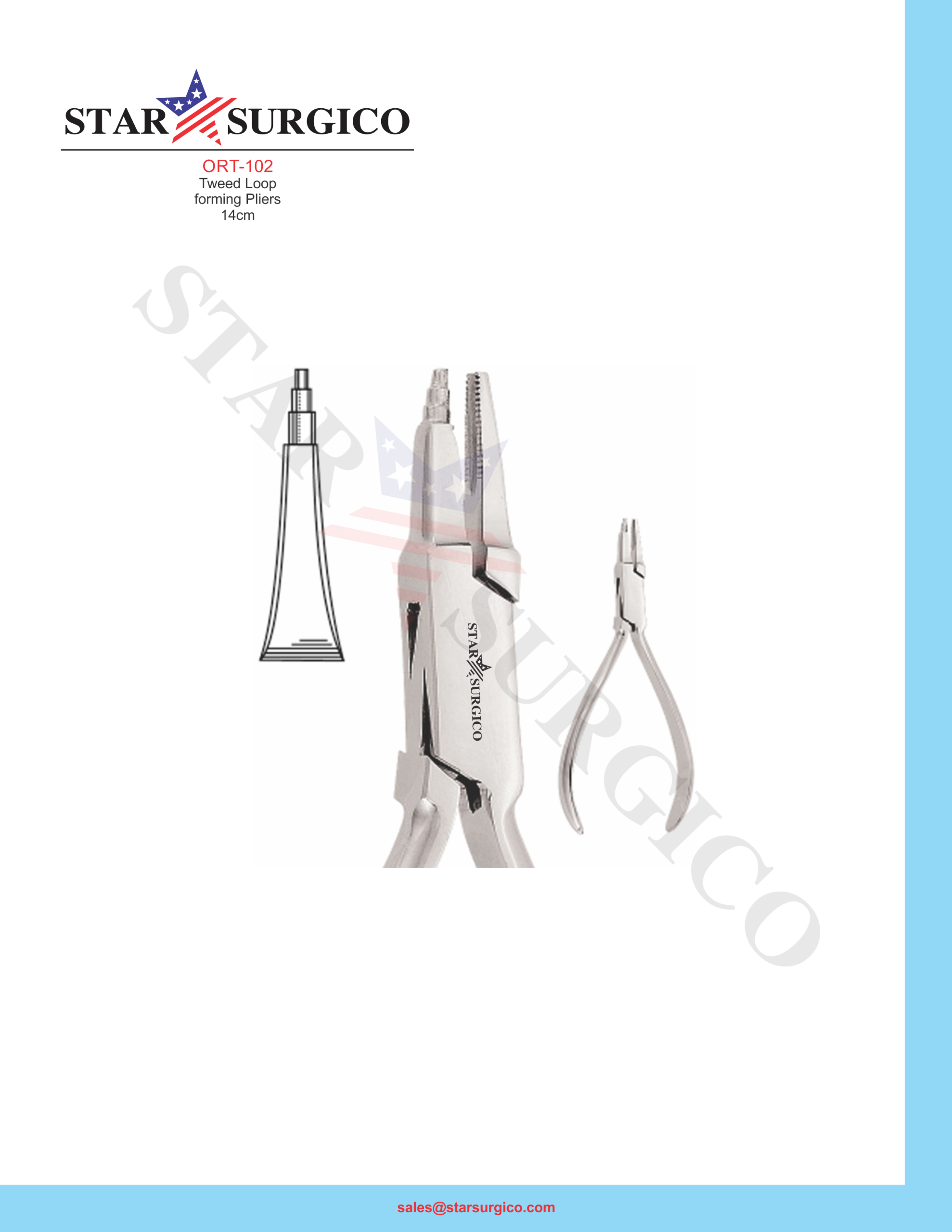 Tweed Loop forming Pliers 14cm (ORT-102)