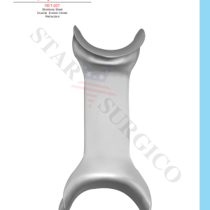Stainless Steel Double Ended Cheek Retractor (RET-007)